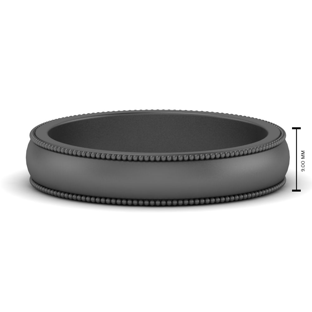 Milgrain Matte Finish Mens Band Fascinating Diamonds