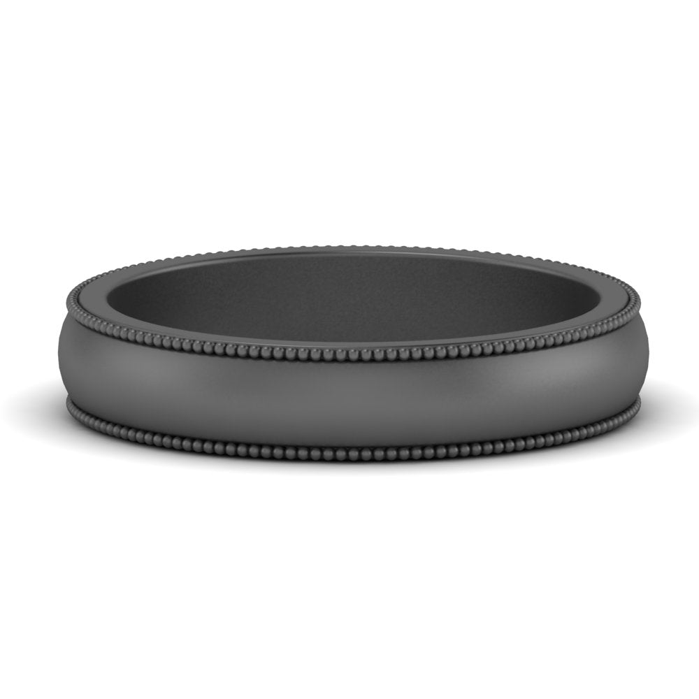 Milgrain Matte Finish Mens Band Fascinating Diamonds