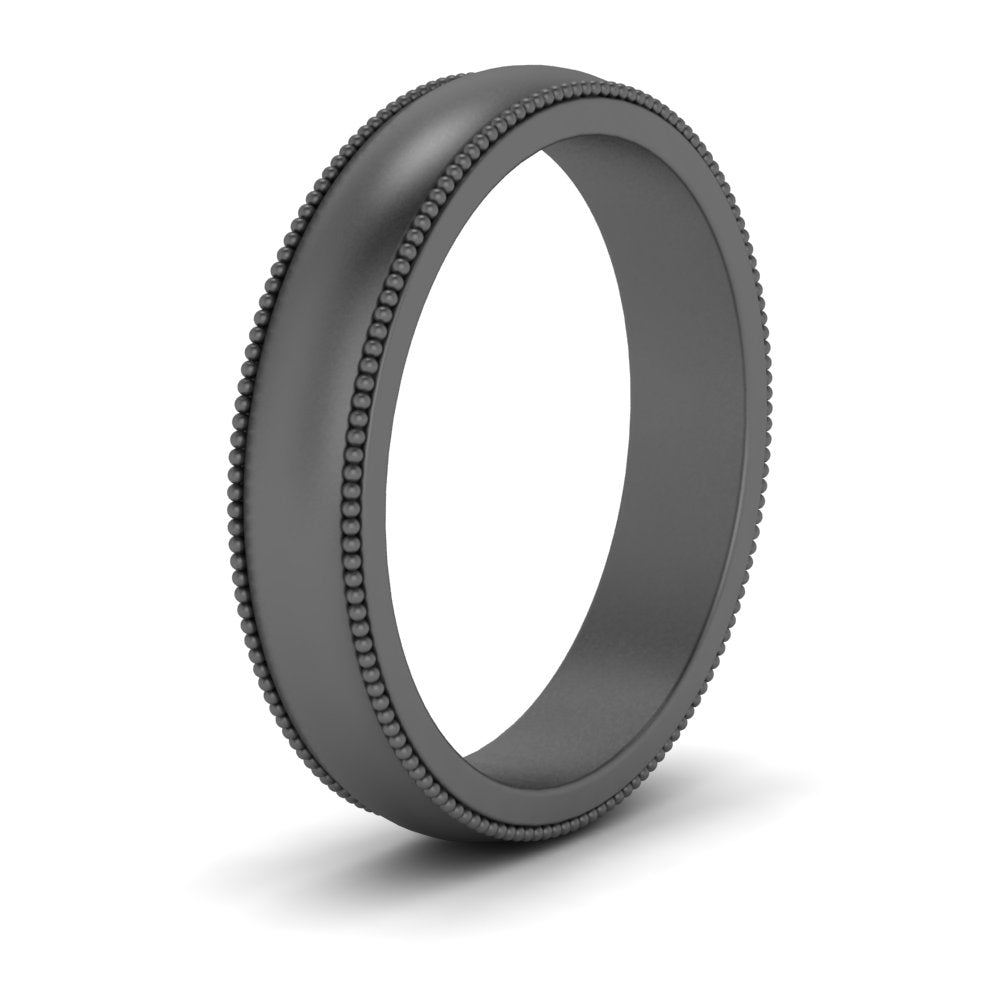 Milgrain Matte Finish Mens Band Fascinating Diamonds