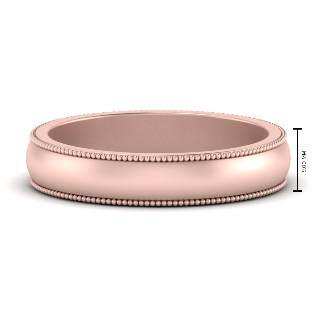 Milgrain Matte Finish Mens Band Fascinating Diamonds
