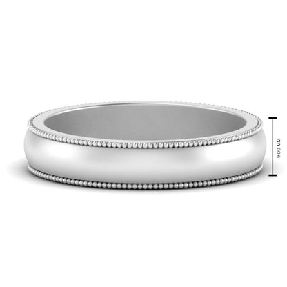 Milgrain Matte Finish Mens Band Fascinating Diamonds