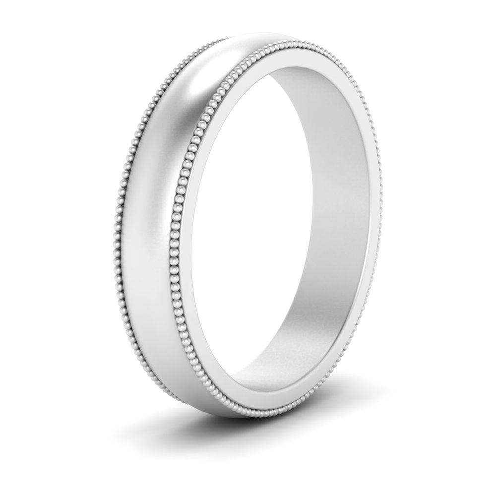 Milgrain Matte Finish Mens Band Fascinating Diamonds