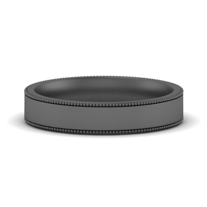 Stepped Edge Comfort Fit Flat Mens Band Fascinating Diamonds