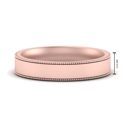Stepped Edge Comfort Fit Flat Mens Band Fascinating Diamonds