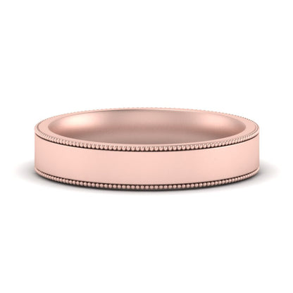 Stepped Edge Comfort Fit Flat Mens Band Fascinating Diamonds
