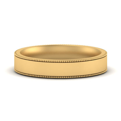 Stepped Edge Comfort Fit Flat Mens Band Fascinating Diamonds