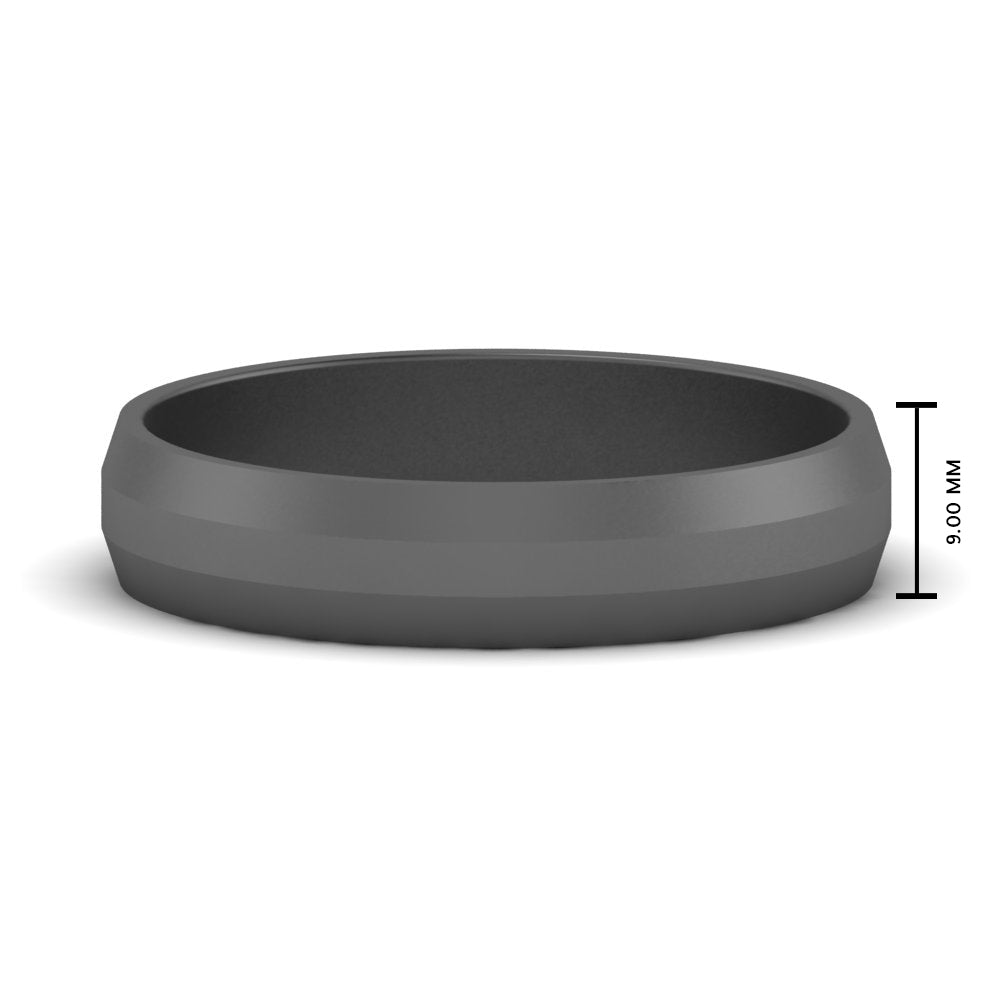 Wedding Band Beveled Edge Matte Fascinating Diamonds