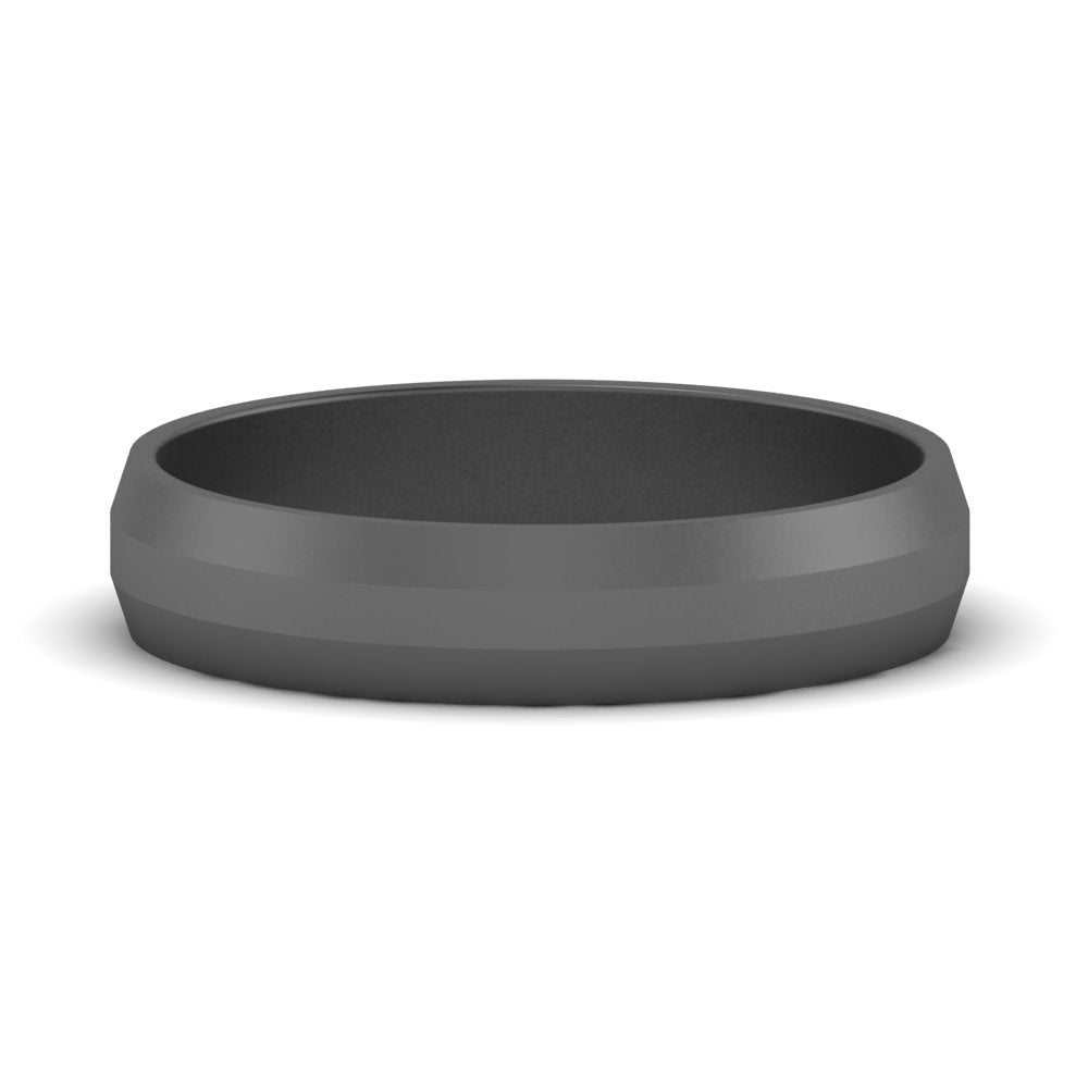 Wedding Band Beveled Edge Matte Fascinating Diamonds