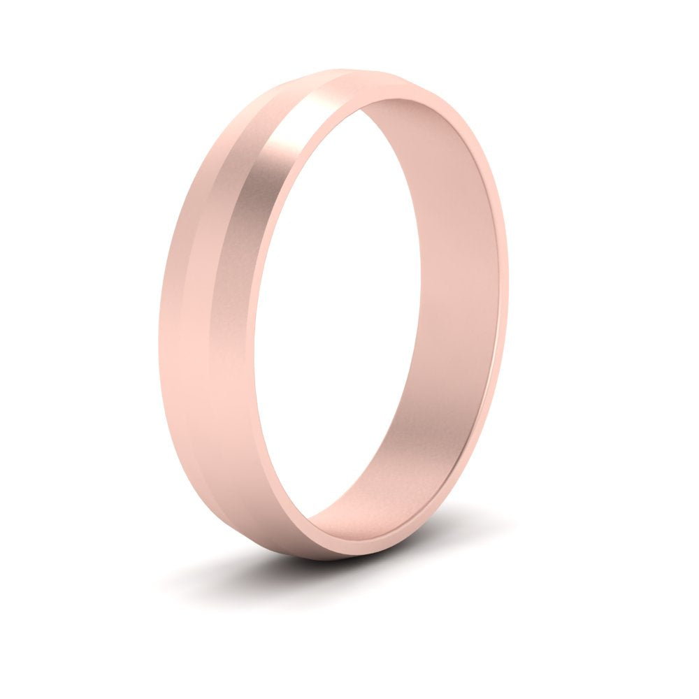 Wedding Band Beveled Edge Matte Fascinating Diamonds