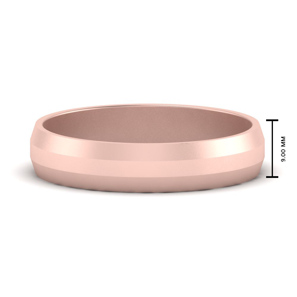 Wedding Band Beveled Edge Matte Fascinating Diamonds