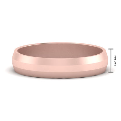 Wedding Band Beveled Edge Matte Fascinating Diamonds