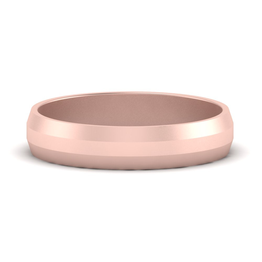 Wedding Band Beveled Edge Matte Fascinating Diamonds