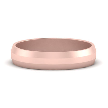 Wedding Band Beveled Edge Matte Fascinating Diamonds