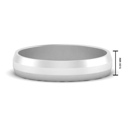 Wedding Band Beveled Edge Matte Fascinating Diamonds