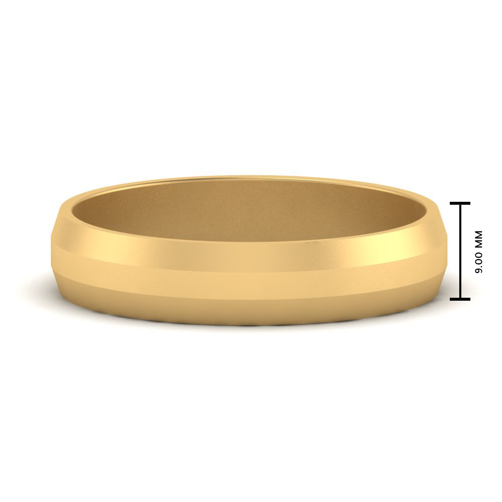Wedding Band Beveled Edge Matte Fascinating Diamonds