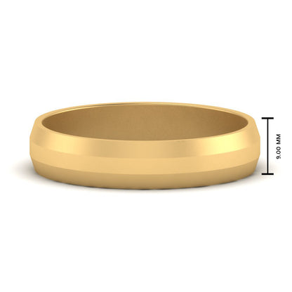 Wedding Band Beveled Edge Matte Fascinating Diamonds