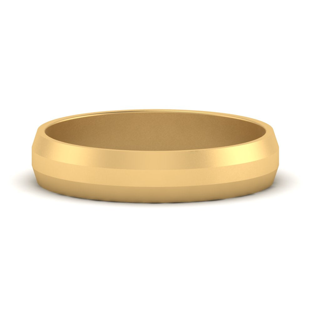 Wedding Band Beveled Edge Matte Fascinating Diamonds