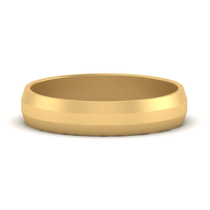Wedding Band Beveled Edge Matte Fascinating Diamonds