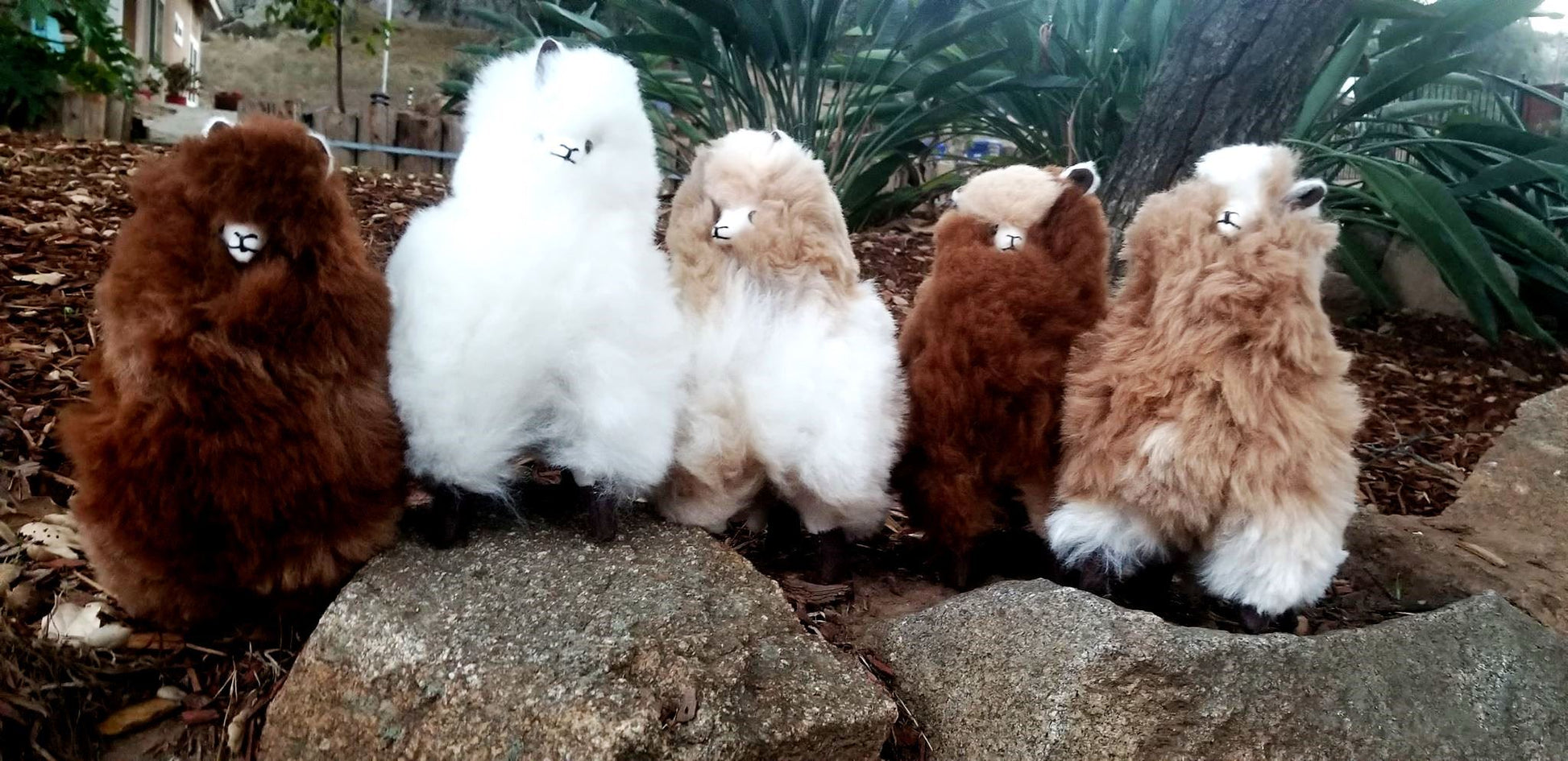9" Standing Fur Alpaca Toy Purely Alpaca
