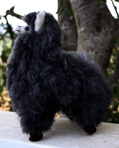 9" Standing Fur Alpaca Toy Purely Alpaca