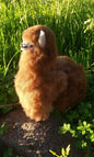 9" Standing Fur Alpaca Toy Purely Alpaca