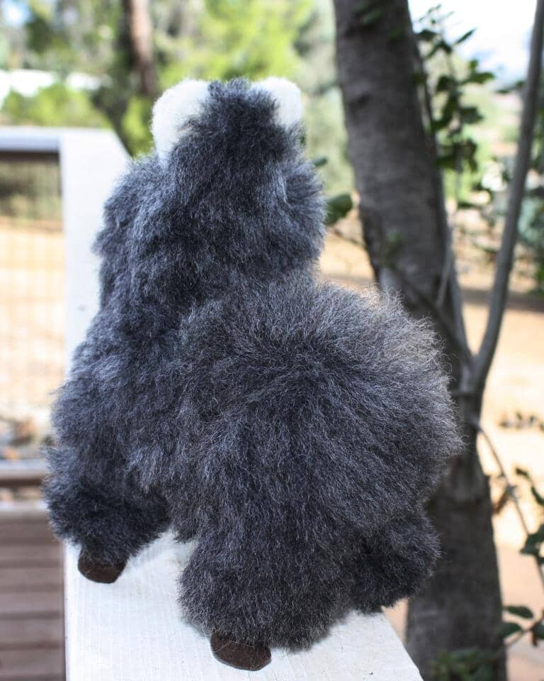 9" Standing Fur Alpaca Toy Purely Alpaca