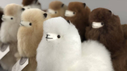 9" Standing Fur Alpaca Toy Purely Alpaca