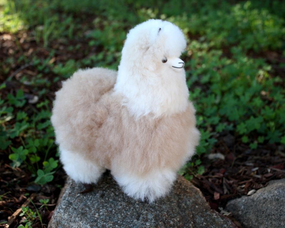 9" Standing Fur Alpaca Toy Purely Alpaca