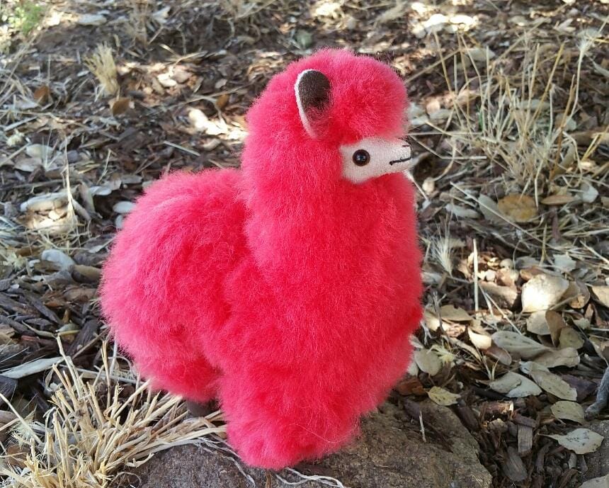 9" Standing Fur Alpaca Toy Purely Alpaca