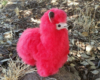 9" Standing Fur Alpaca Toy Purely Alpaca