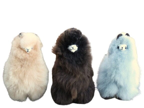 9" Standing Fur Alpaca Toy Purely Alpaca