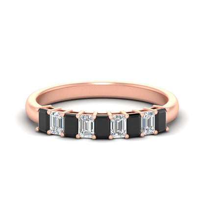 1 Carat Nine Stone Emerald Cut Wedding Band Fascinating Diamonds