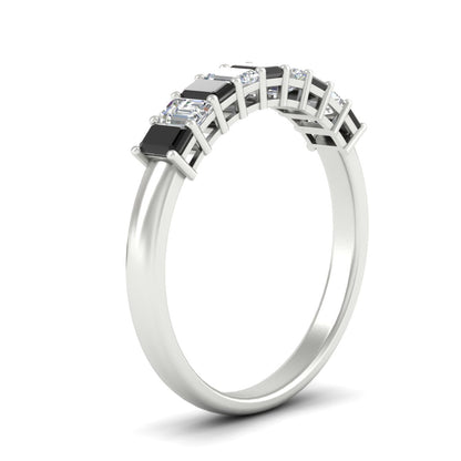 1 Carat Nine Stone Emerald Cut Wedding Band Fascinating Diamonds