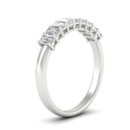 1 Carat Nine Stone Emerald Cut Wedding Band Fascinating Diamonds