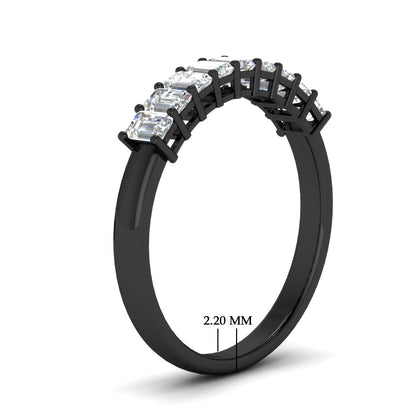 1 Carat Nine Stone Emerald Cut Wedding Band Fascinating Diamonds