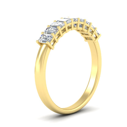 1 Carat Nine Stone Emerald Cut Wedding Band Fascinating Diamonds
