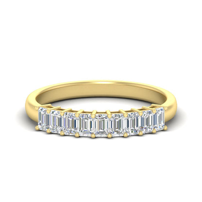 1 Carat Nine Stone Emerald Cut Wedding Band Fascinating Diamonds