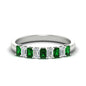 1 Carat Nine Stone Emerald Cut Wedding Band Fascinating Diamonds