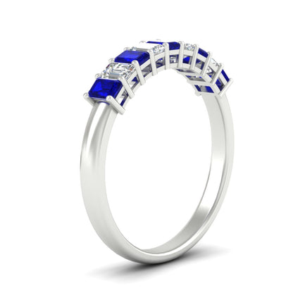 1 Carat Nine Stone Emerald Cut Wedding Band Fascinating Diamonds