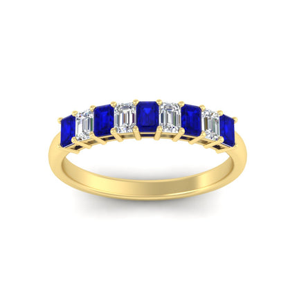 1 Carat Nine Stone Emerald Cut Wedding Band Fascinating Diamonds