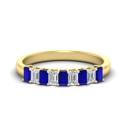 1 Carat Nine Stone Emerald Cut Wedding Band Fascinating Diamonds