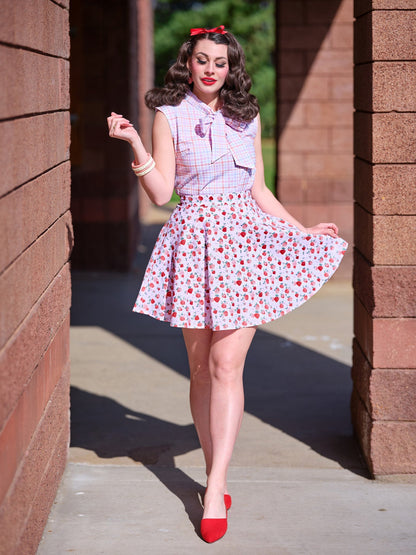 Plaid Bow Top - 4X only, 1 left! Retrolicious