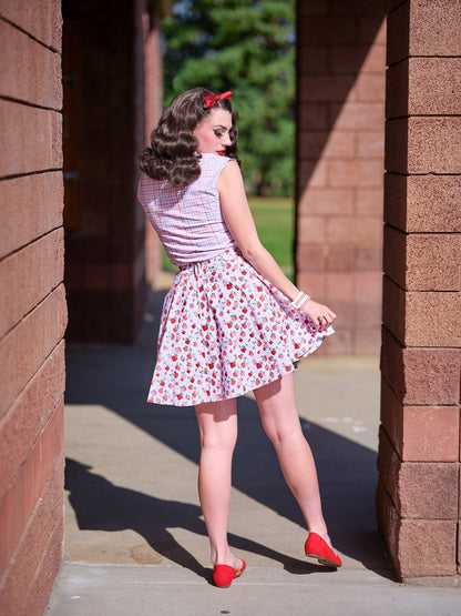 Plaid Bow Top - 4X only, 1 left! Retrolicious