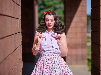 Plaid Bow Top - 4X only, 1 left! Retrolicious