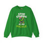 Stop Staring At My Pickle Crewneck Sweatshirt The Devil's Pickle
