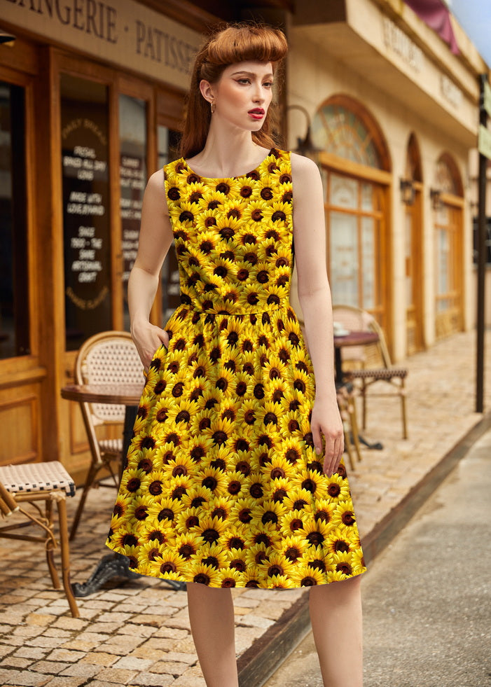Sunflower Vintage Dress Retrolicious