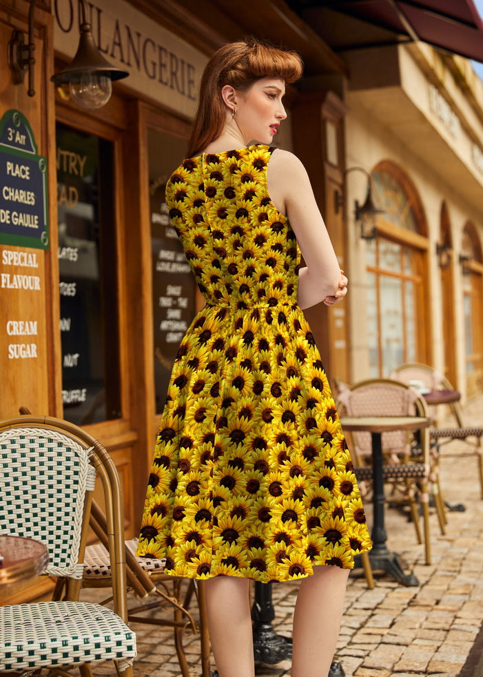 Sunflower Vintage Dress Retrolicious
