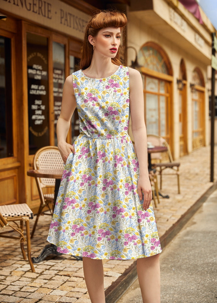 Wildflower Vintage Dress Retrolicious