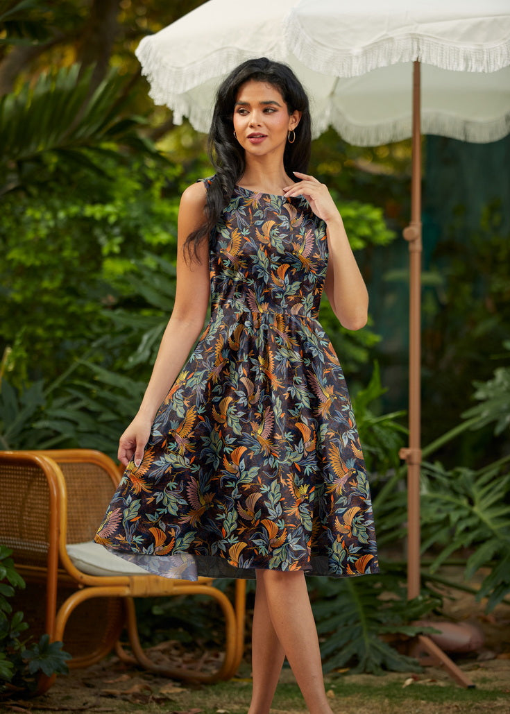 Birds of a Feather Vintage Dress Retrolicious