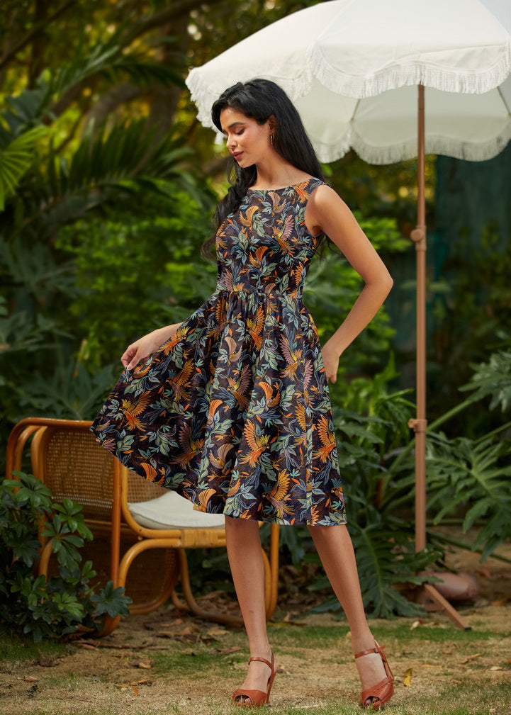 Birds of a Feather Vintage Dress Retrolicious